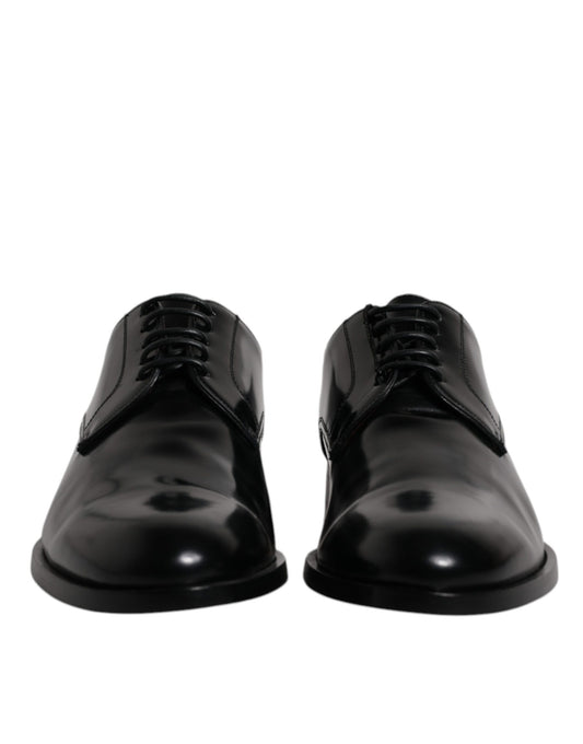 Zapatos de vestir formales Dolce & Gabbana Derby de piel de becerro negra con cordones