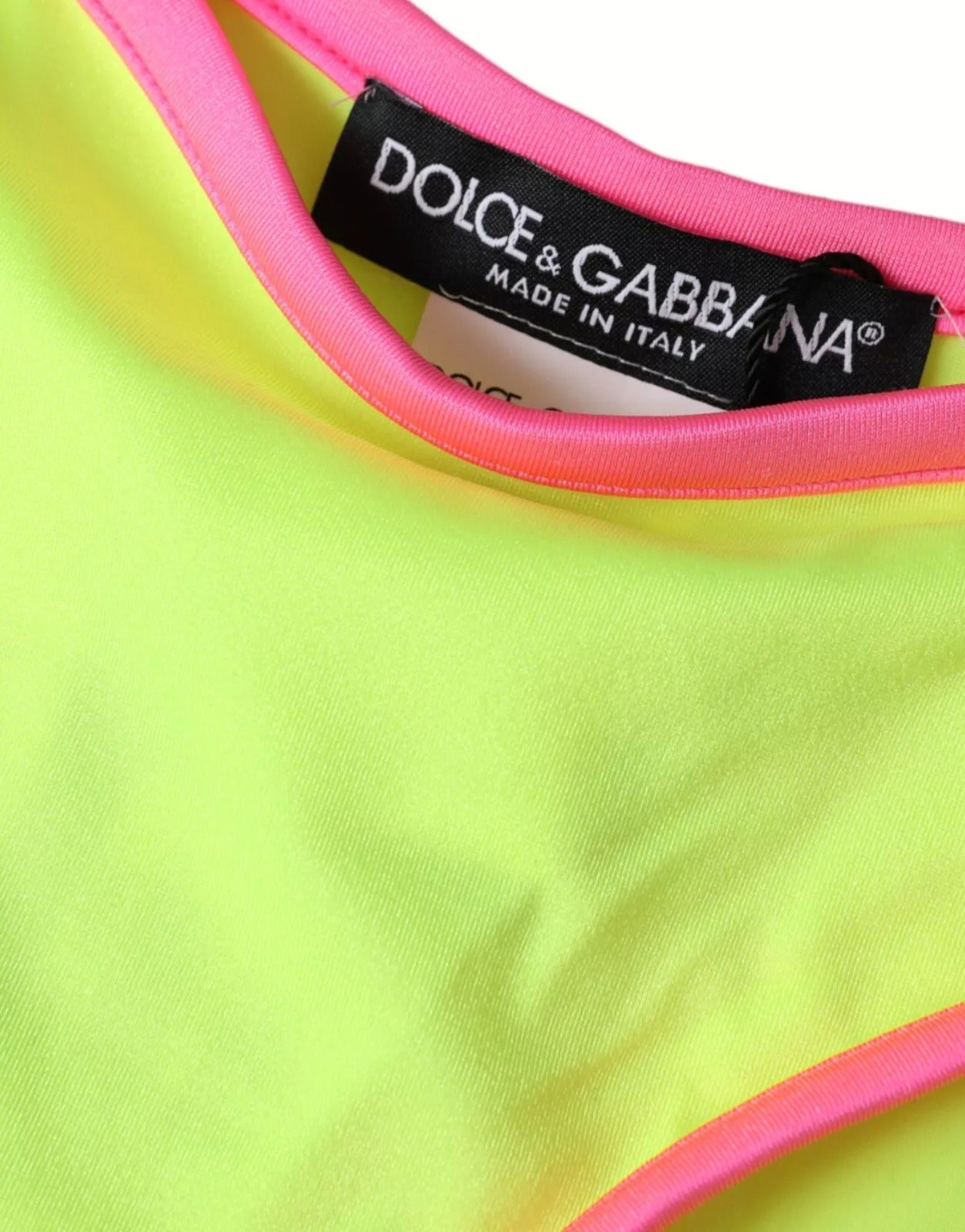 Dolce & Gabbana Bañador Bikini Nylon Amarillo Rosa Ropa de Playa