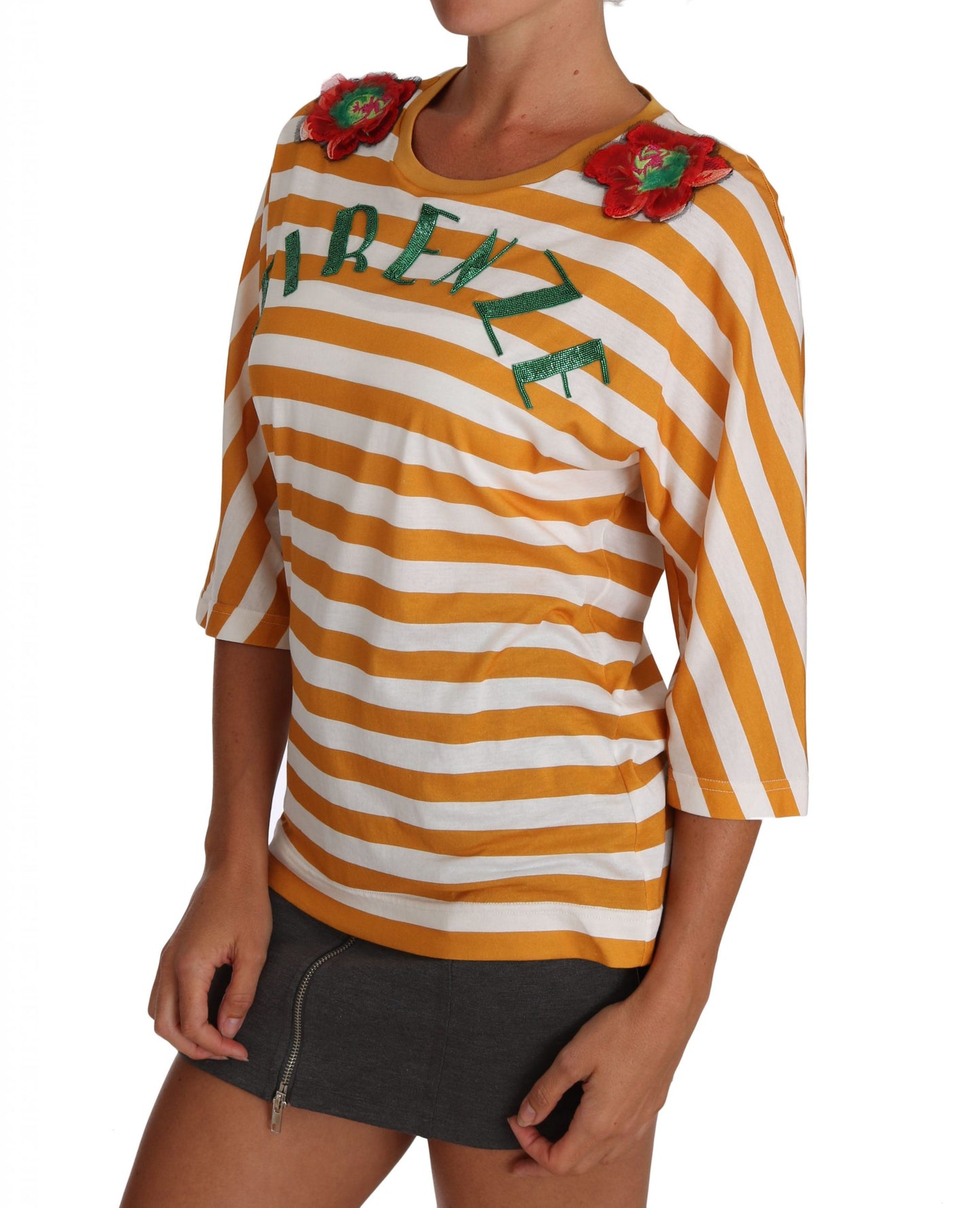 Camiseta Dolce & Gabbana Blanca Naranja FIRENZE