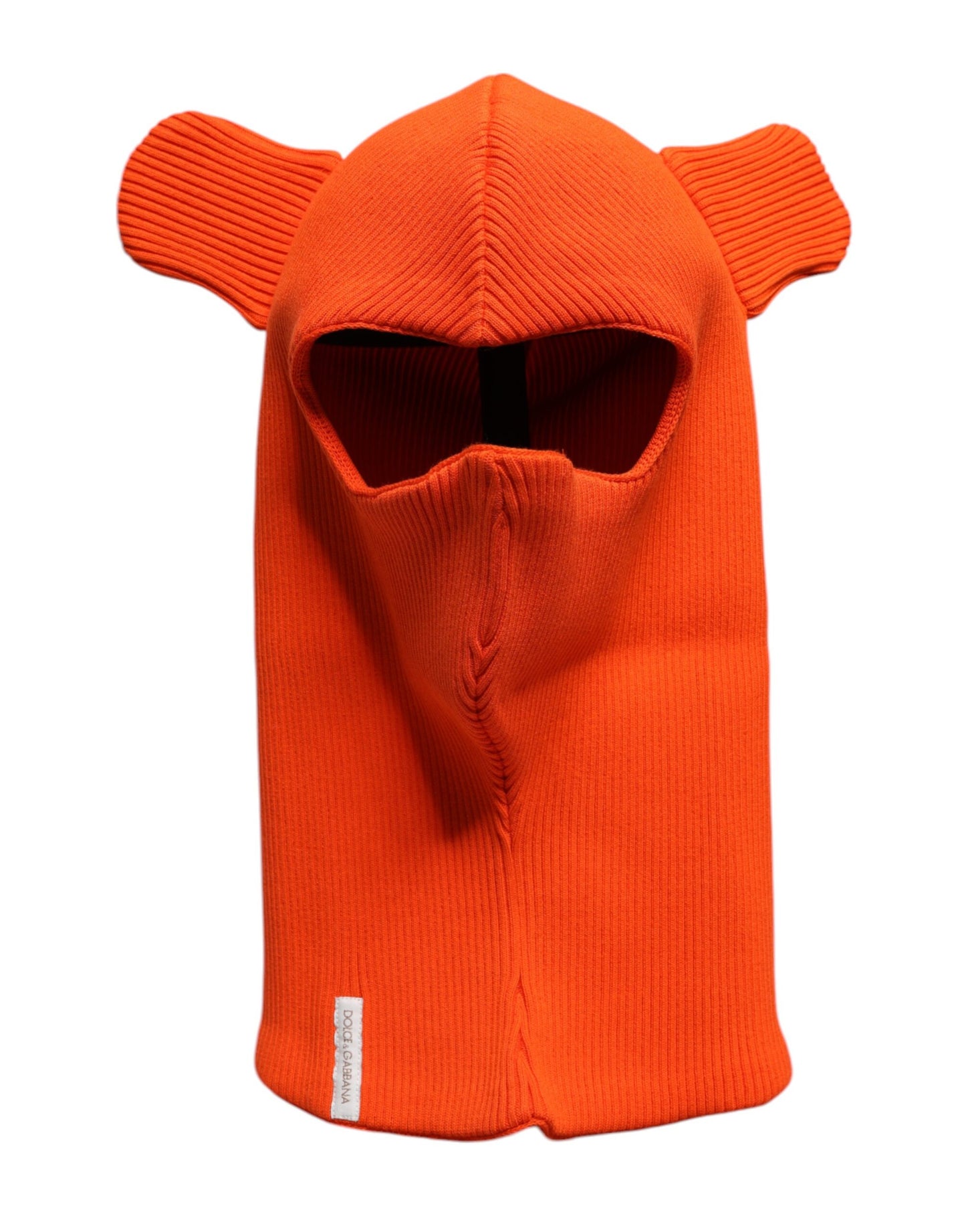 Gorro pasamontañas Dolce & Gabbana de algodón naranja con ajuste completo para la cabeza