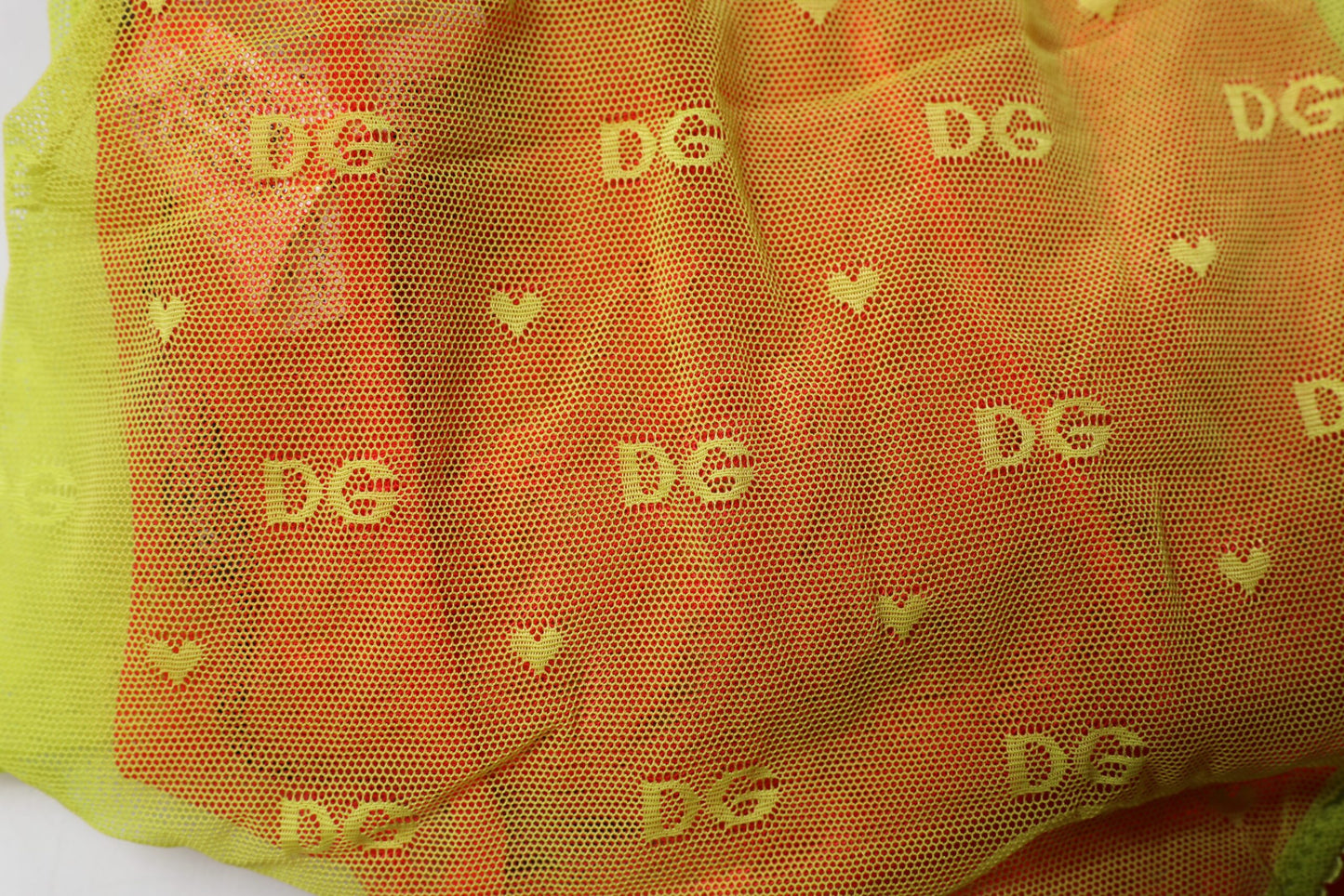 Ropa Interior Tipo Braguita de Tul de Tiro Medio Roja y Amarilla de Dolce & Gabbana