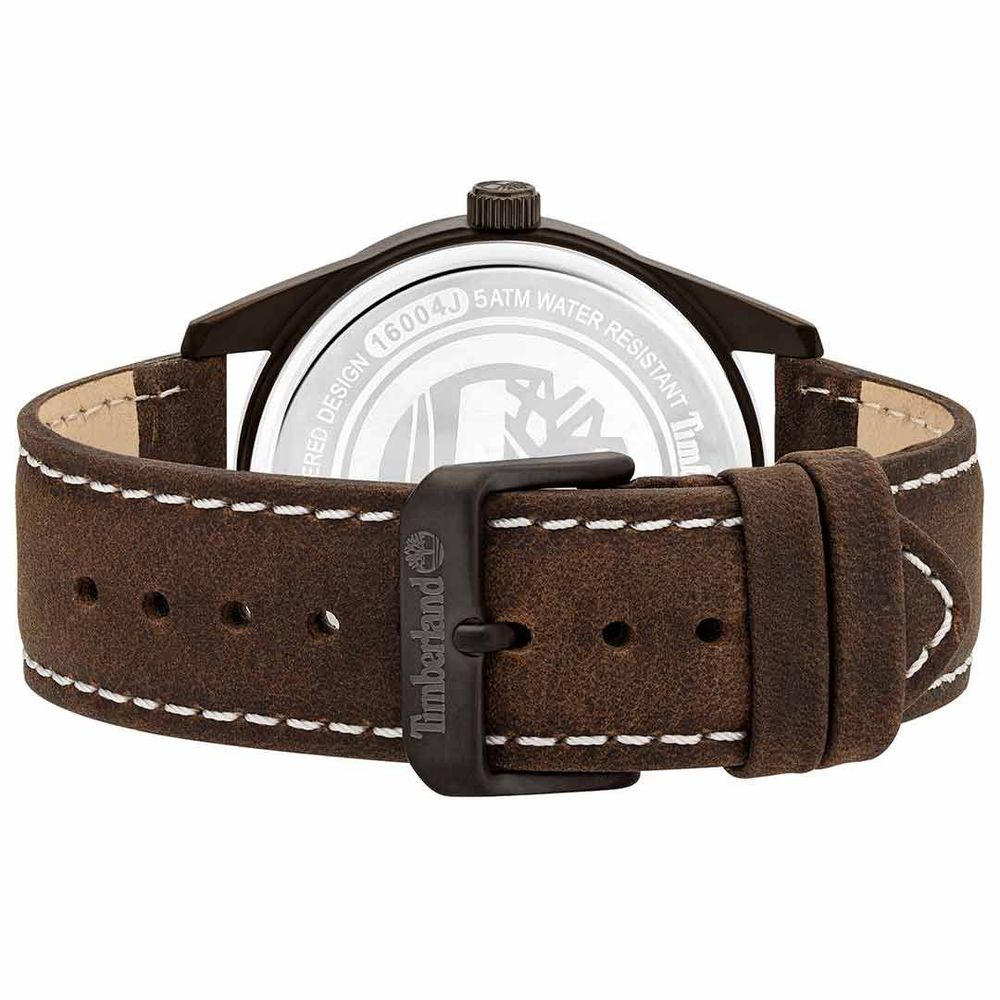 Reloj de vestir Timberland de cuero marrón