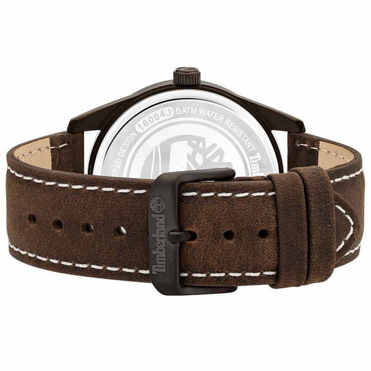Reloj de vestir Timberland de cuero marrón