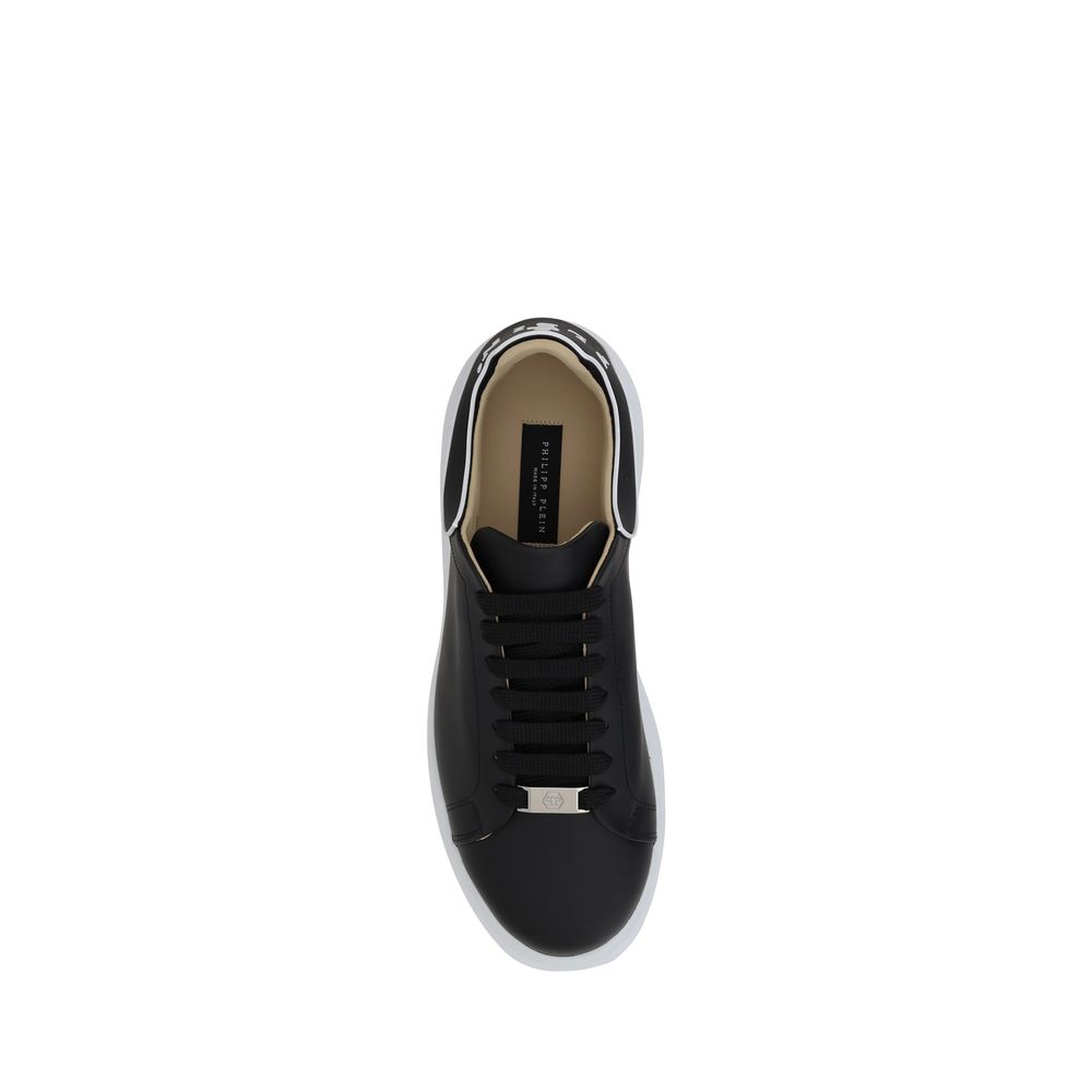 Baskets basses en cuir noir Bos Taurus Philipp Plein