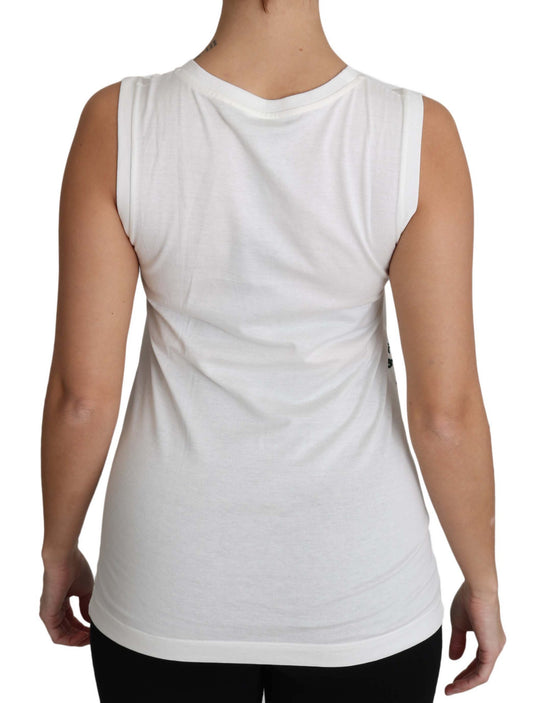 Dolce & Gabbana Camiseta sin mangas de algodón blanca #dgfamily
