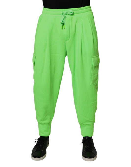 Pantalones de chándal cargo para hombre Dolce & Gabbana de color verde neón