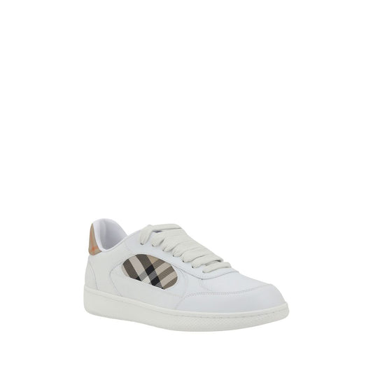 Zapatillas bajas de piel de becerro blanca Bos Taurus de Burberry