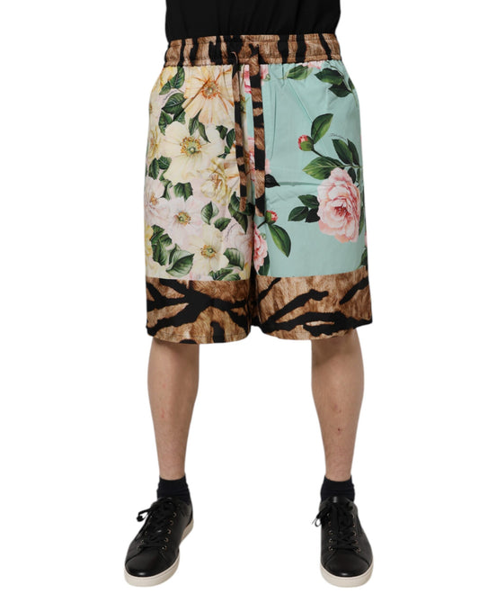 Dolce & Gabbana Bermuda para hombre con estampado floral multicolor