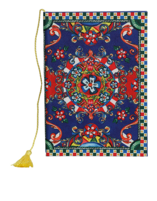 Cuaderno de poliéster multicolor con estampado Carretto Siciliano de Dolce & Gabbana
