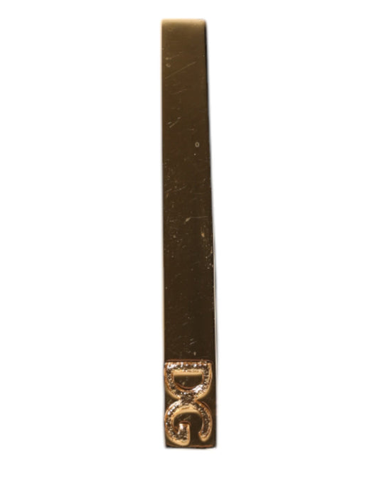 Barra de pasador de corbata con logo de latón dorado de Dolce & Gabbana