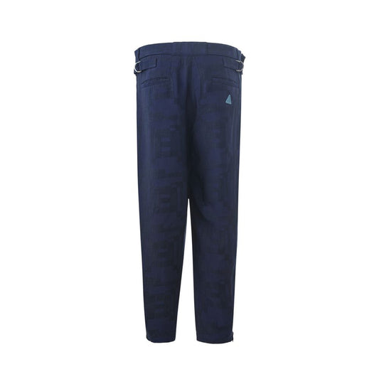 Pantalones casuales de lino azul Emporio Armani