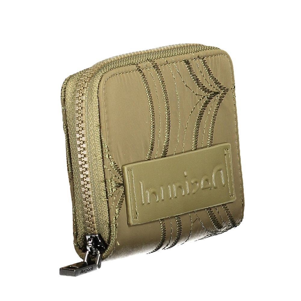 Billetera de poliéster verde Desigual para mujer