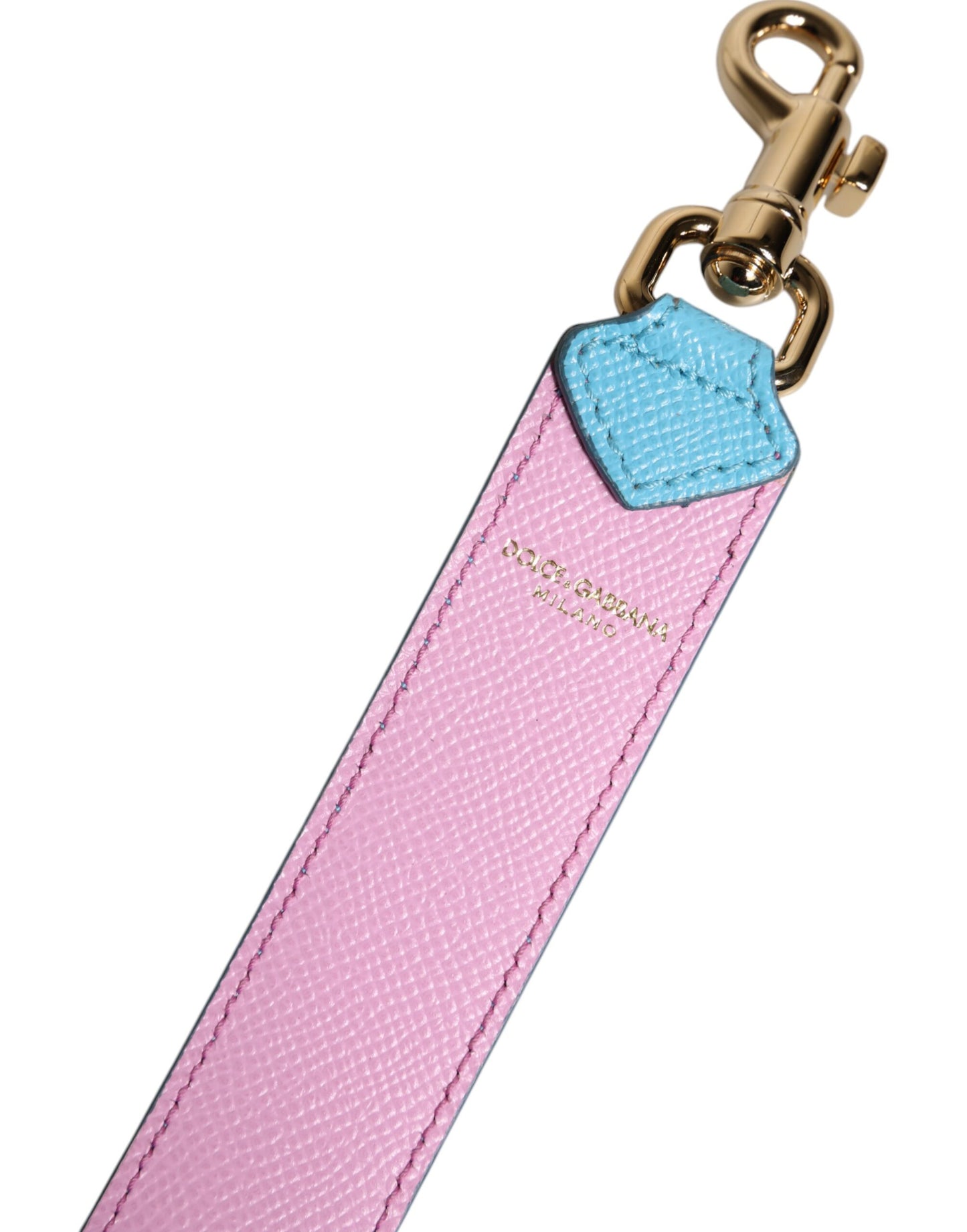 Dolce & Gabbana Bolso de mano de cuero rosa y azul con correa para el hombro