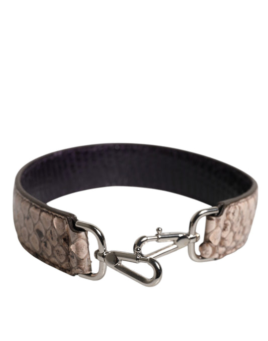 Bandolera Dolce & Gabbana de piel exótica negra y crema