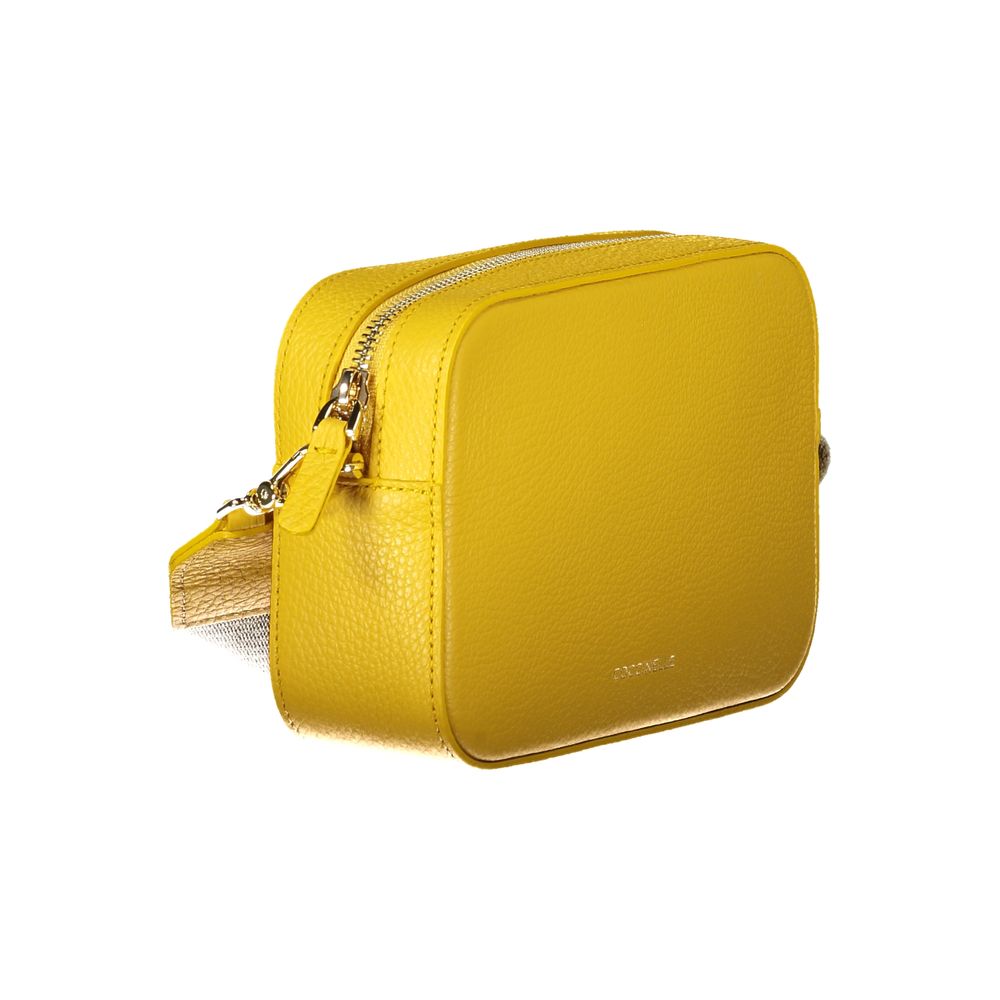 Bolso de mujer Coccinelle de cuero amarillo