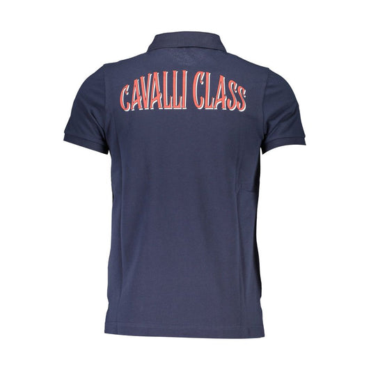 Polo de hombre Cavalli Class de algodón azul