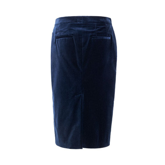 Falda midi de algodón azul de Tom Ford