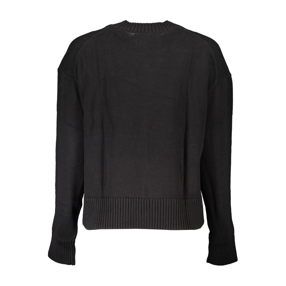 Suéter de algodón negro para mujer Calvin Klein