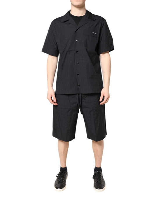 Conjunto de pijama de algodón negro para hombre Dolce & Gabbana Ropa de dormir