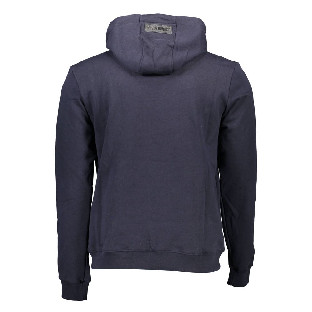 Sudadera con capucha de algodón azul para hombre Plein Sport