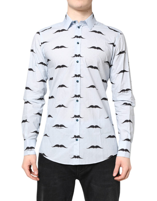 Camisa de vestir formal MARTINI de algodón azul claro de Dolce & Gabbana