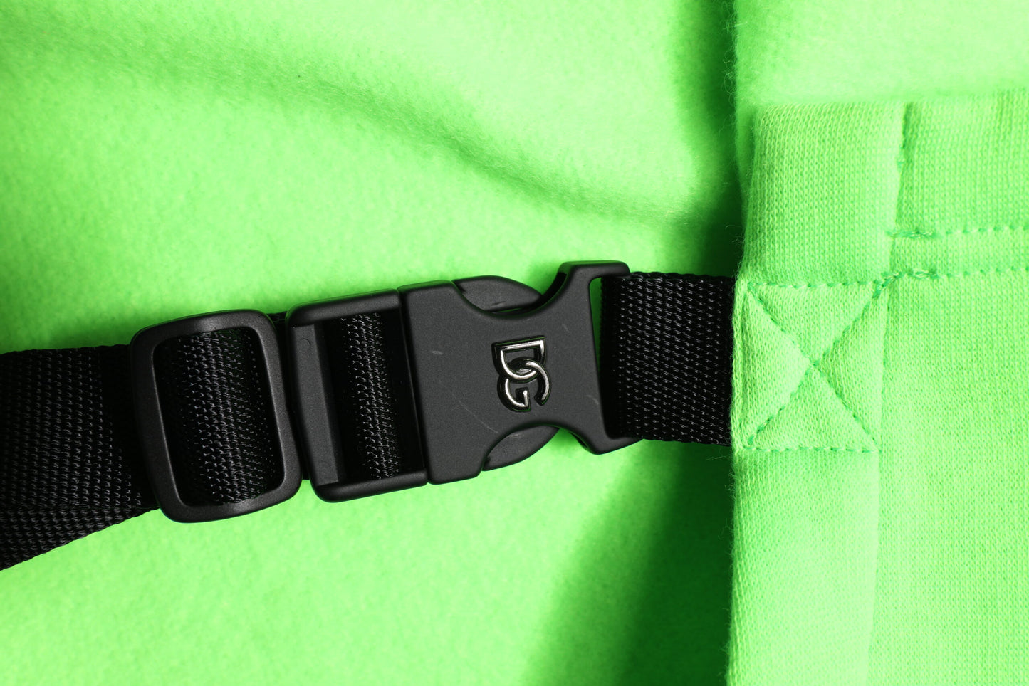 Chaleco deportivo con capucha de poliéster verde de Dolce & Gabbana
