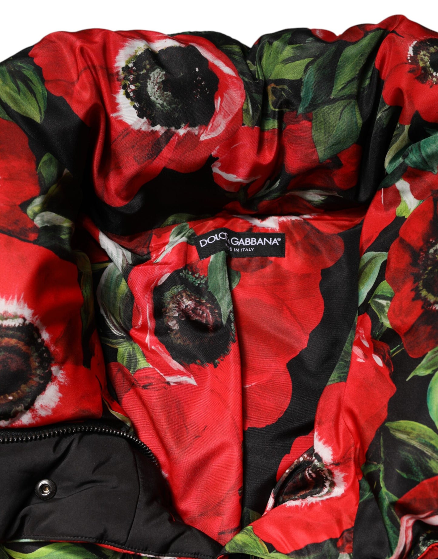 Chaqueta acolchada Dolce & Gabbana Multicolor Floral con cremallera completa
