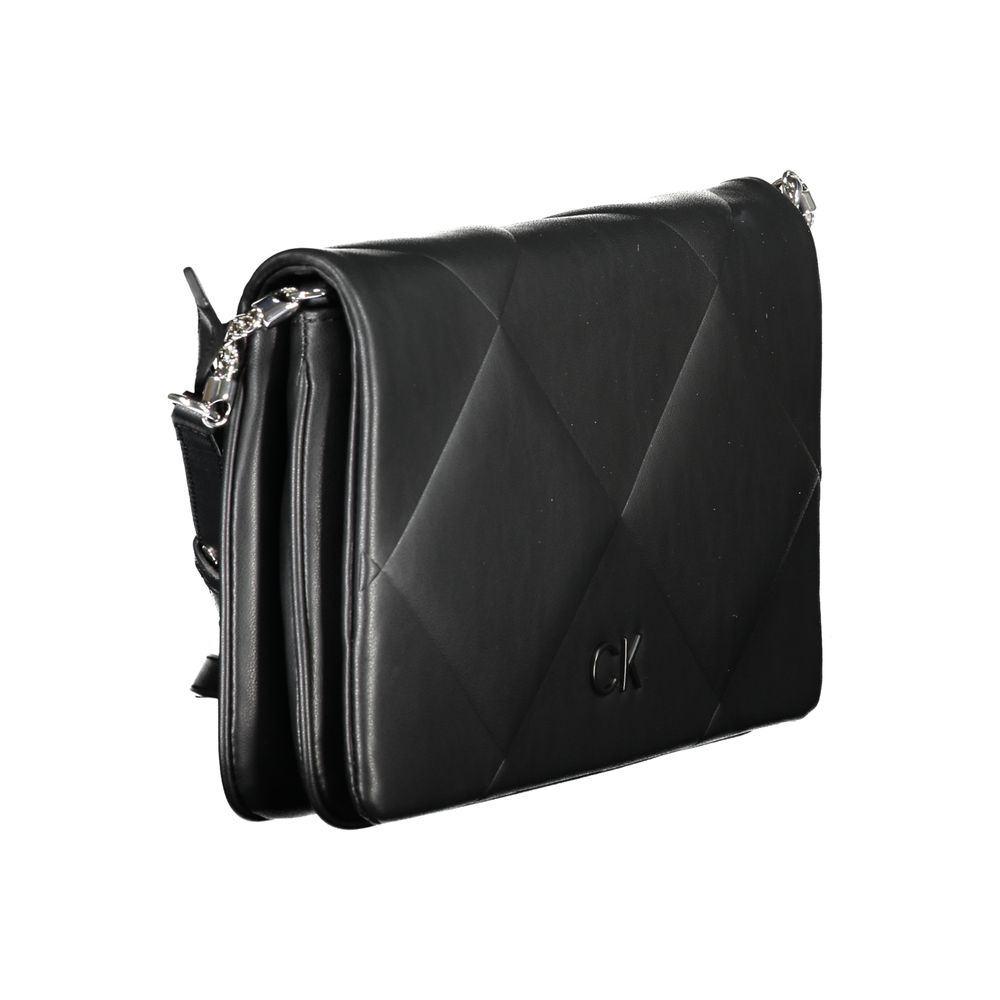 Bolso de mano Calvin Klein de poliuretano negro para mujer