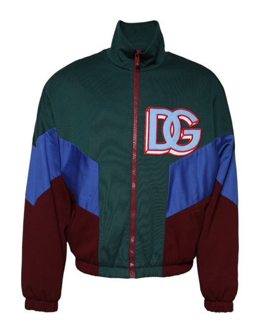 Chaqueta Dolce & Gabbana de algodón multicolor con logo y cremallera completa