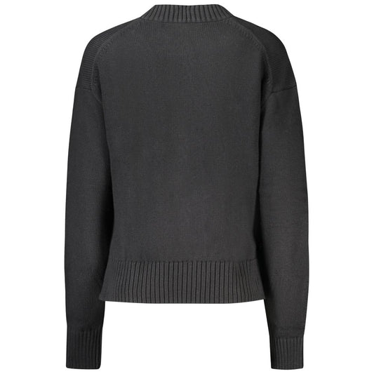 Suéter de algodón negro para mujer Calvin Klein