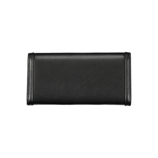 Billetera Tommy Hilfiger elegante negra de doble compartimento