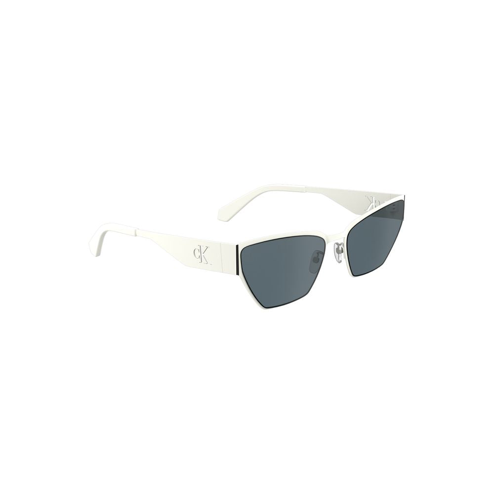 Gafas de sol Calvin Klein de metal blanco para mujer
