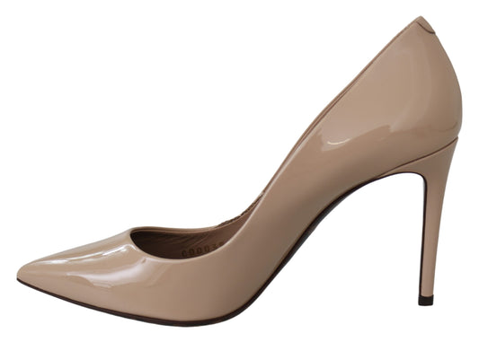 Zapatos de tacón de aguja Dolce & Gabbana de charol beige