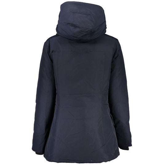 Chaqueta de mujer de algodón azul Woolrich