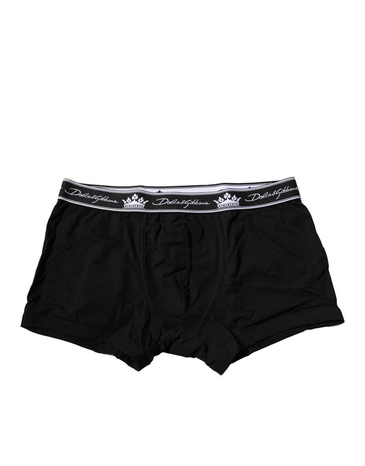 Bóxer regular Dolce & Gabbana de algodón elástico negro