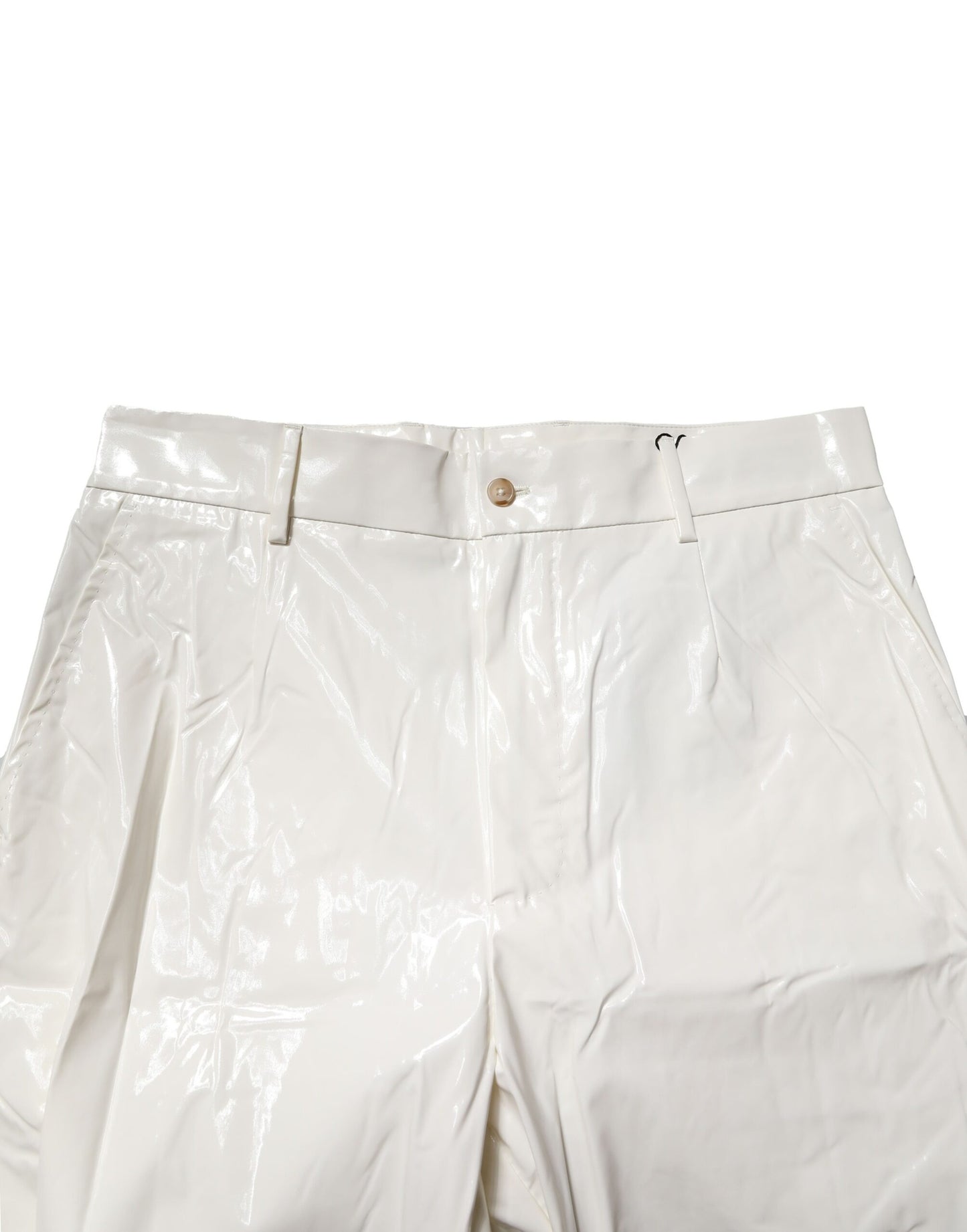 Pantalones de hombre entallados Dolce & Gabbana de nailon blanco