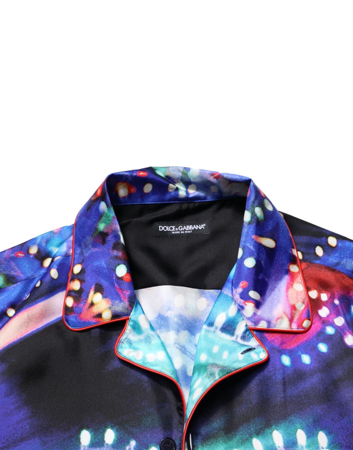 Camisa informal Dolce & Gabbana de seda estampada multicolor
