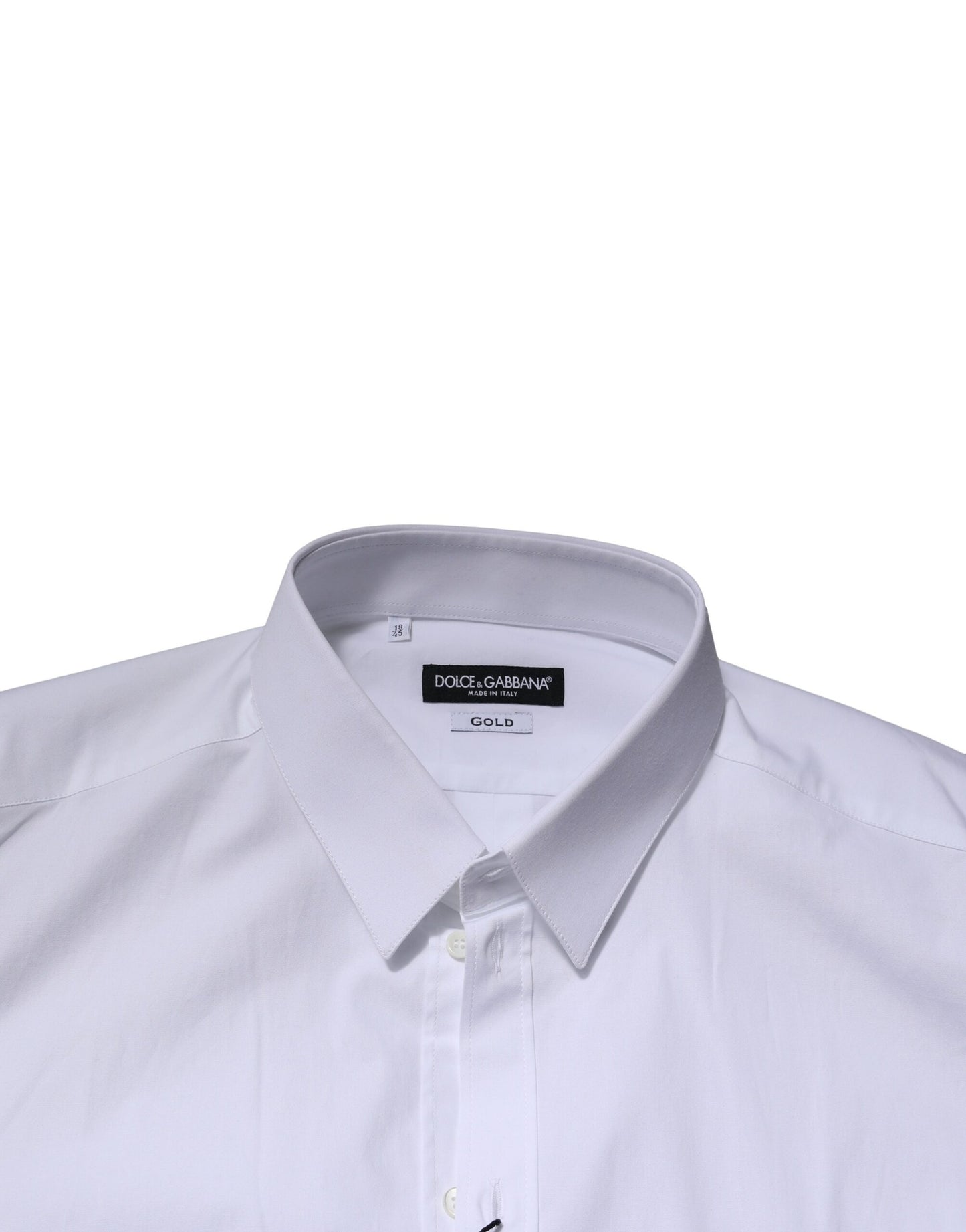 Camisa Formal de Manga Larga Blanca Oro Dolce & Gabbana