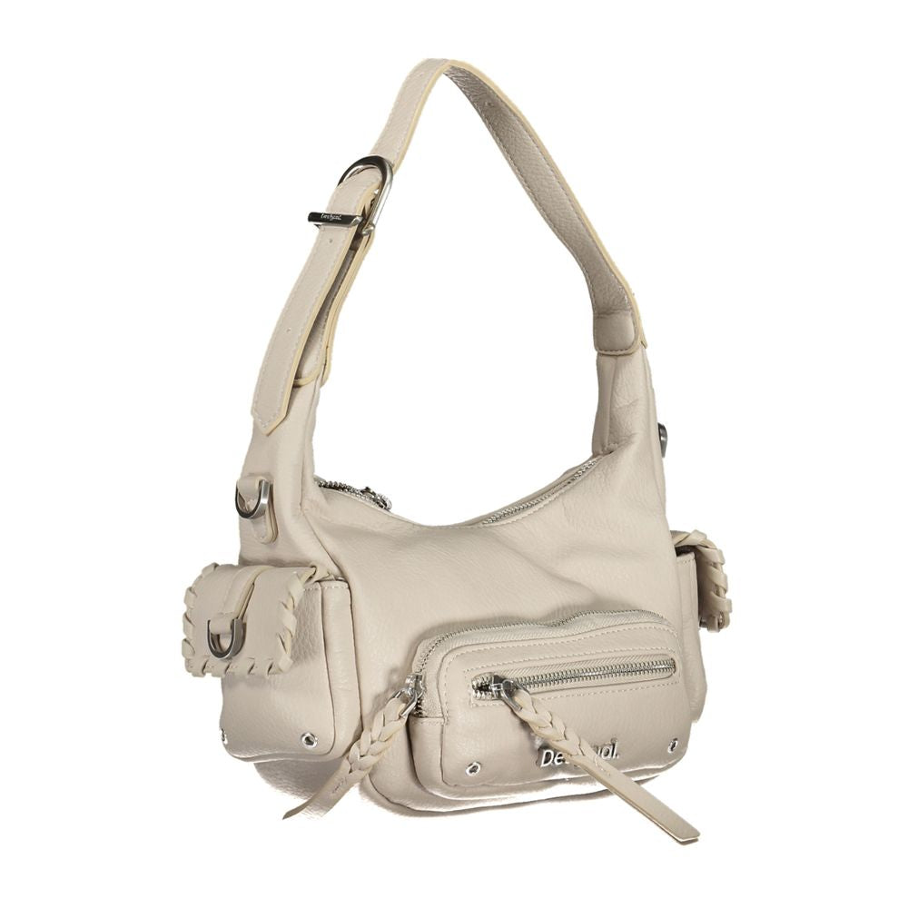 Bolso de mujer Desigual de poliuretano blanco