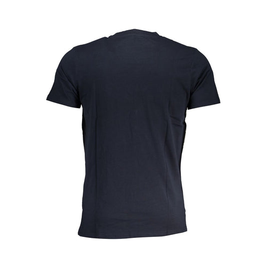 Camiseta de hombre de algodón azul Cavalli Class