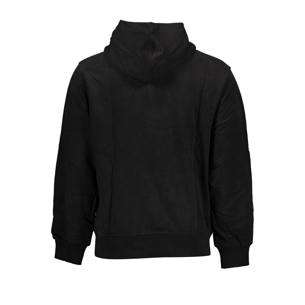 Sudadera con capucha negra de algodón para hombre Calvin Klein