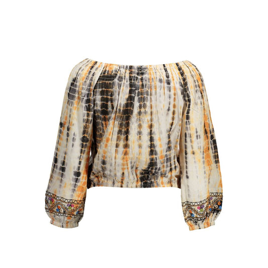 Camiseta Desigual beige de algodón para mujer