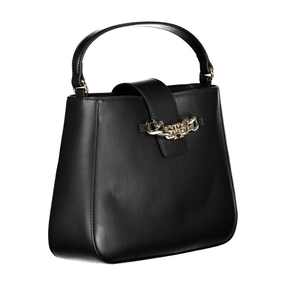 Bolso de mano Tommy Hilfiger de poliuretano negro para mujer