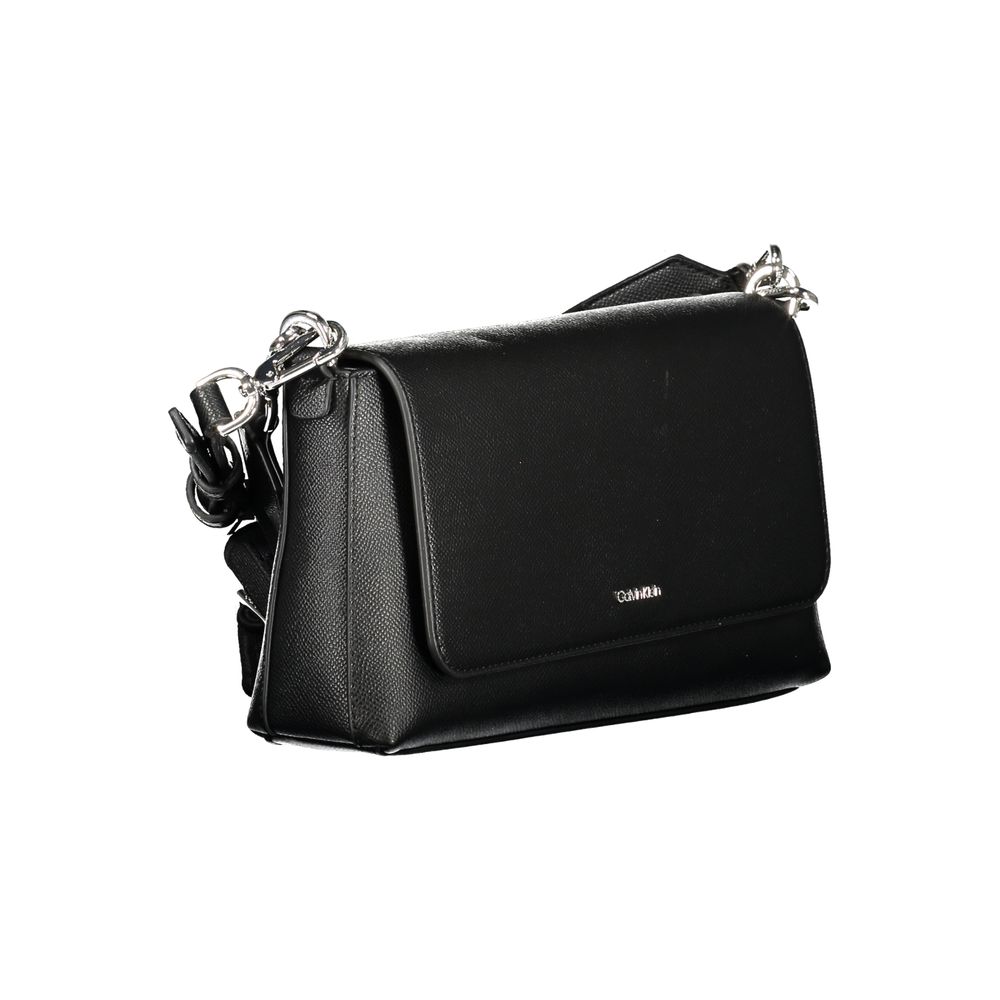 Bolso de mano Calvin Klein de poliuretano negro para mujer