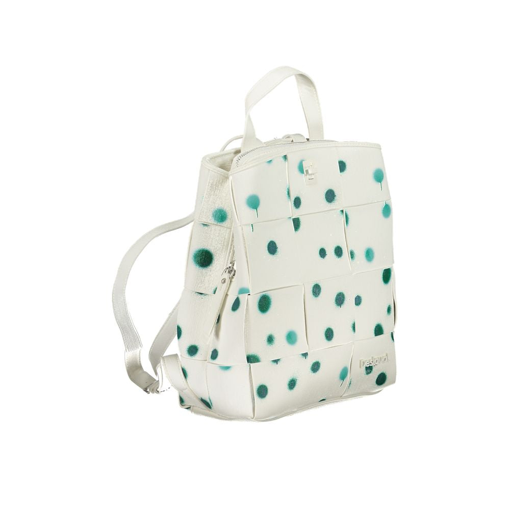 Mochila Desigual blanca de poliuretano para mujer