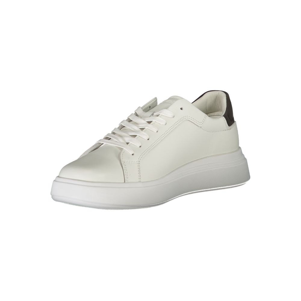 Calvin Klein Zapatillas de cuero blancas para hombre