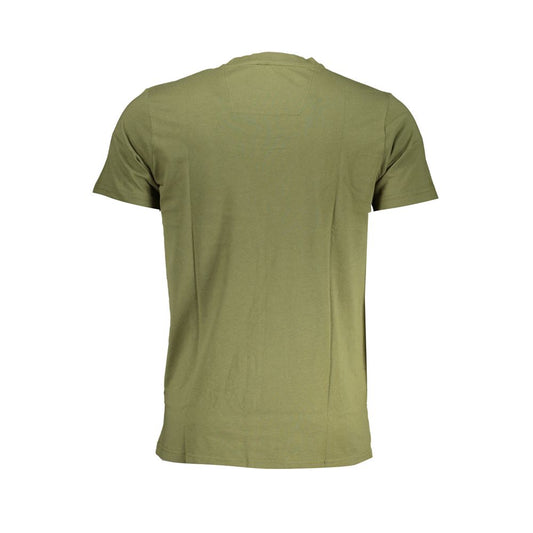 Camiseta de hombre de algodón verde Cavalli Class