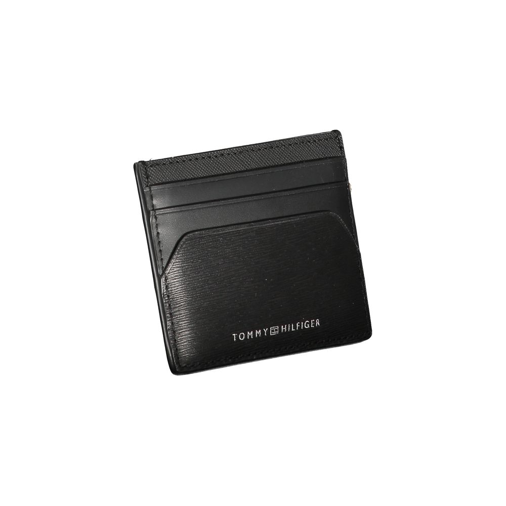 Cartera de cuero negra para hombre Tommy Hilfiger