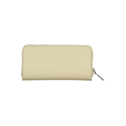 Portefeuille Calvin Klein pour femme en polyuréthane beige