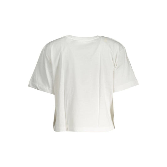 Camiseta de Algodón Blanca para Mujer Desigual